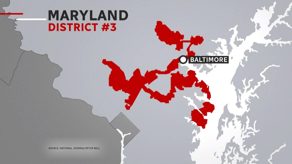 The Map of Zone 3 of Maryland appears as a succession of spots, without geographical logic.