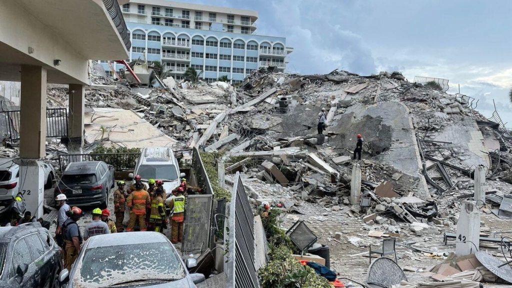 A collapsed building in Florida: ‘Structural damage’ observed in 2018