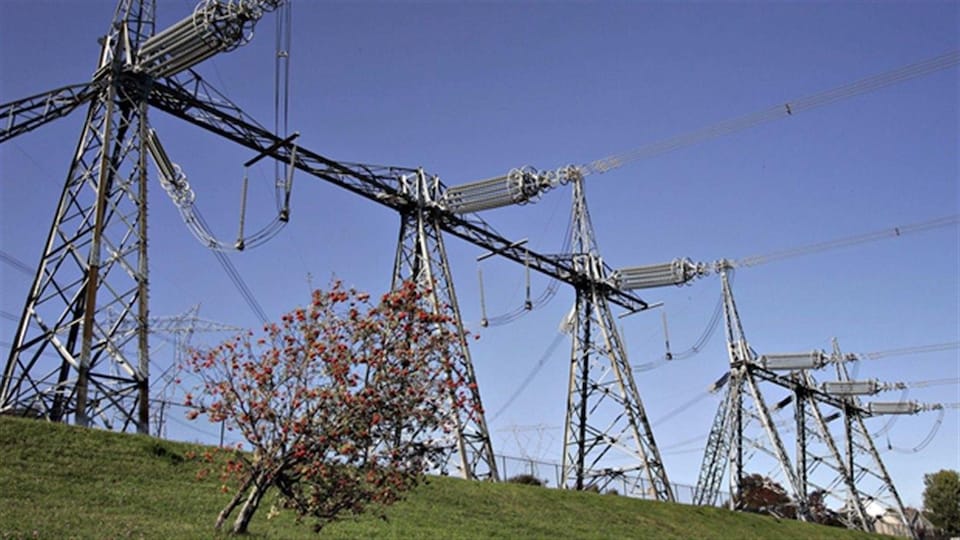 Power lines in Churchill Falls.