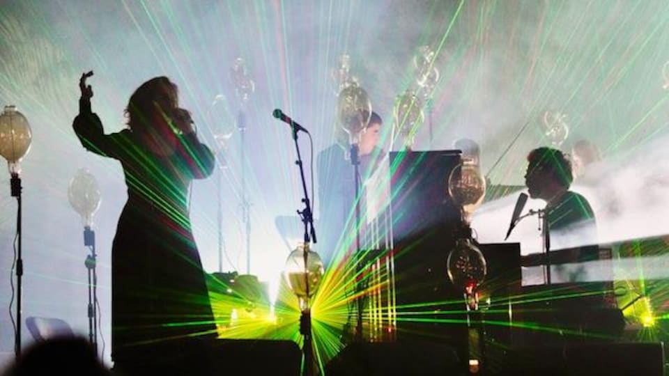 Patrick Watson group during a concert.