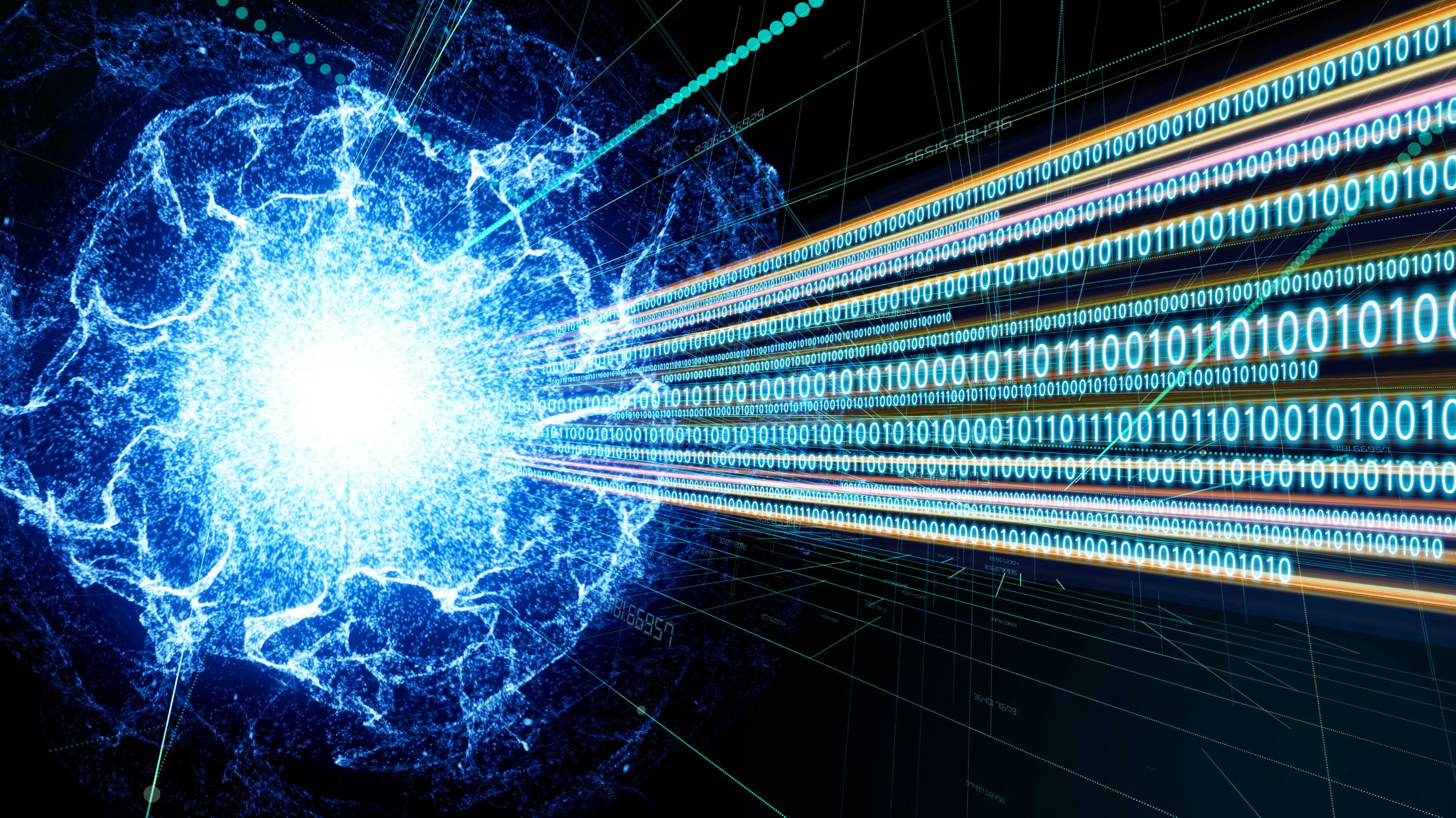 Abstract representation of the concept of quantum computing