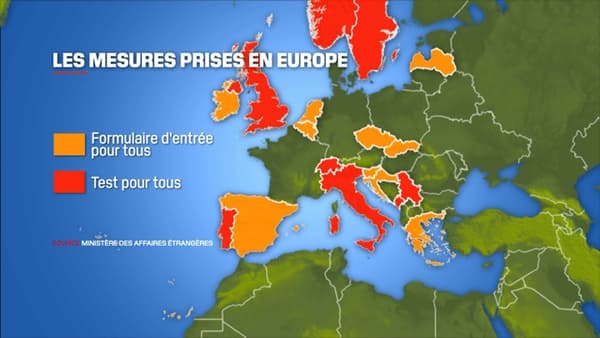 Measures taken by European countries for year-end travelers. 