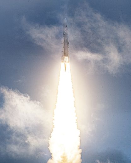 It was Ariane who launched the telescope's elements on December 25.  / NASA photo