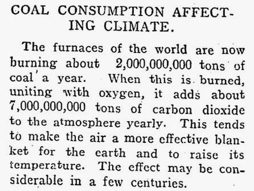 Essay on Global Warming - 1912