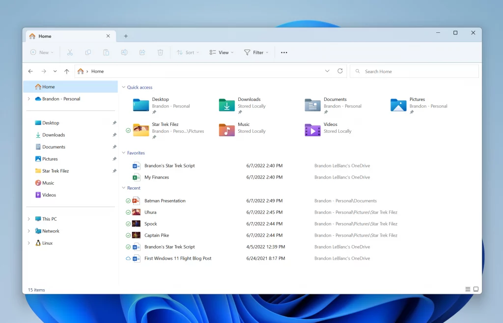 Windows 11 - File Explorer supports tabs