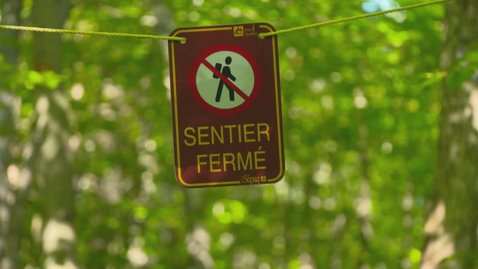 Pedestrian plaque with a human figure.