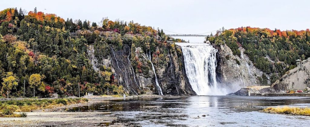 The Montmorency Falls Pedestrian Bridge is still waiting