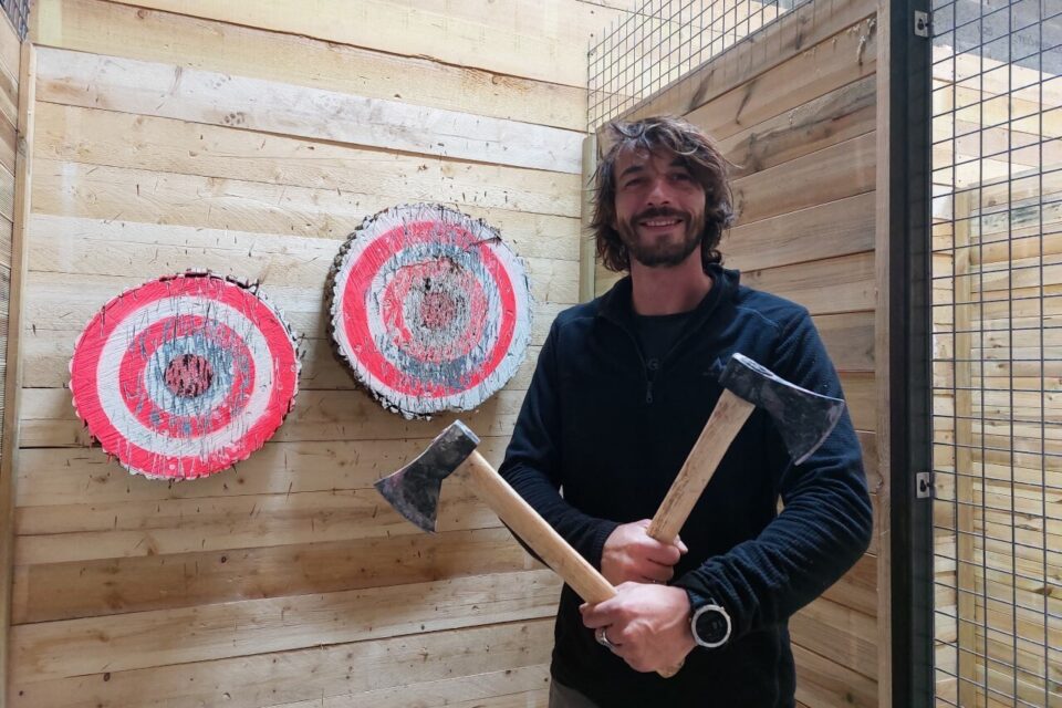 Roderik Lavarde wants his BattleXGames brand to be the prettiest ax throwing site in the region, as well as the tactical laser game activity.